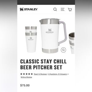 Stanley Stay Chill Pitcher Set - Polar - NEVER USED